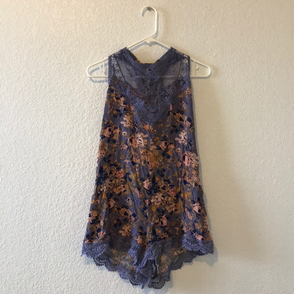 lacy-floral romper!